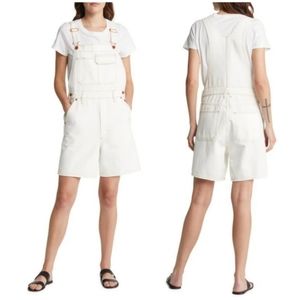 NWT SLVRLAKE + Net Sustain Organic Denim Overalls In Natural White